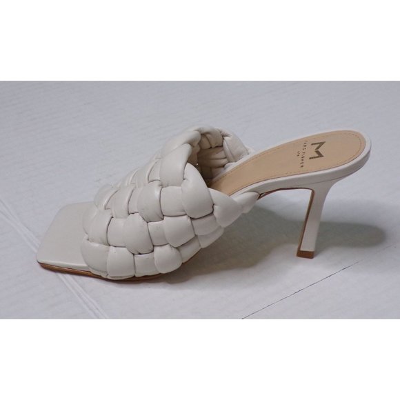 🆕 MARC FISHER Dakina Woven Slides Sandals Shoes Ivory 7.5 - Picture 11 of 14
